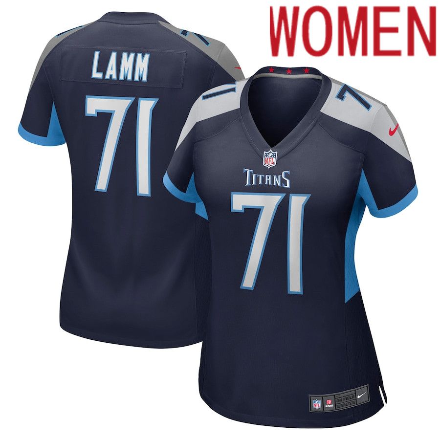 Women Tennessee Titans #71 Kendall Lamm Nike Navy Game NFL Jersey